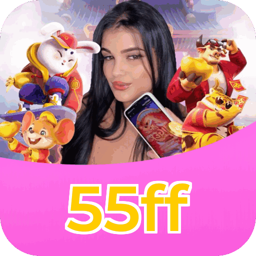 Interface do aplicativo 55ff mostrando jogos disponíveis no iOS e Android
